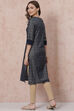 Indigo Art Silk Kurta image number 4